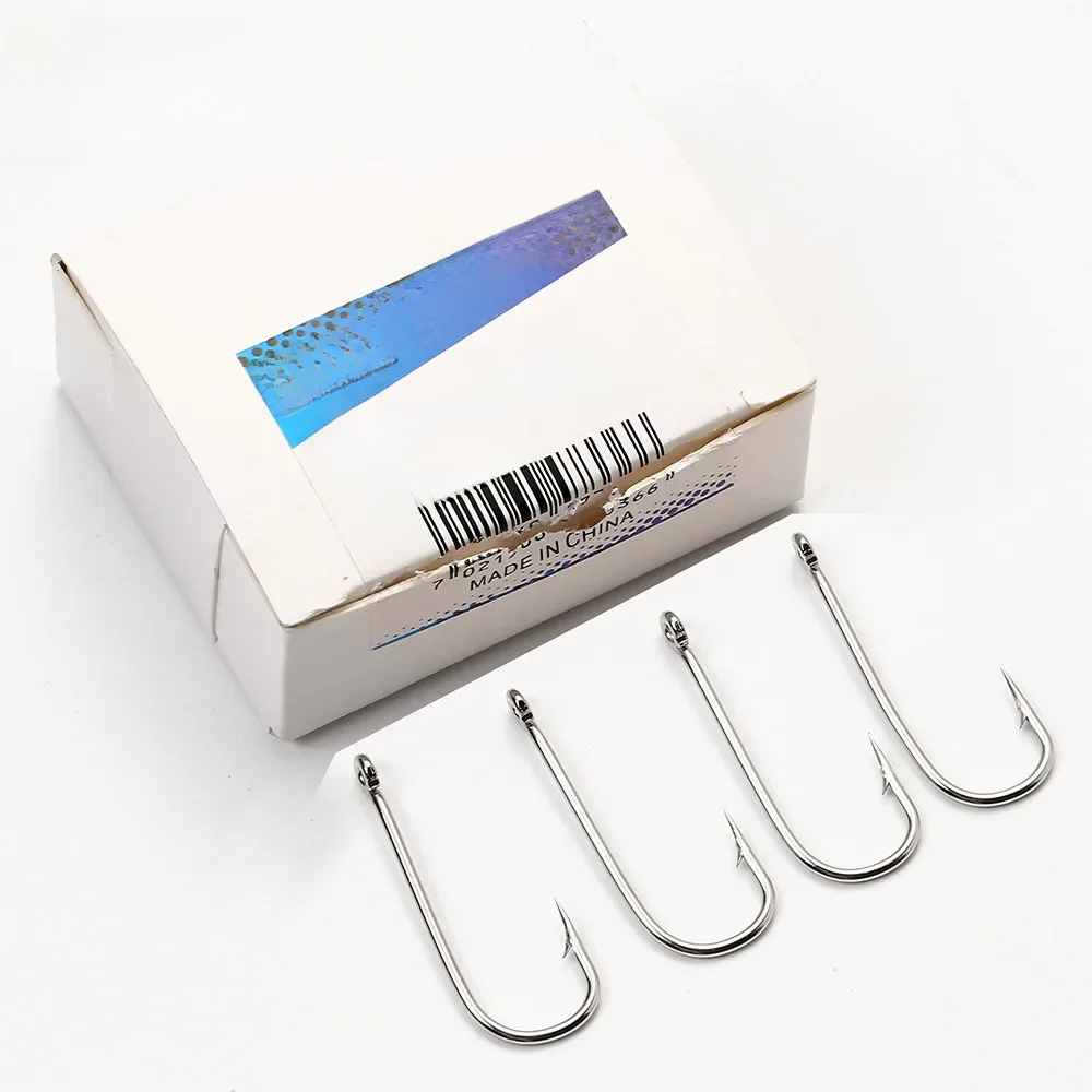 FTK Runde Nickel Große Beringt Meer Haken 10 #-20 #100Pcs/Box GEBOGEN MEER Haken Von norwegen für