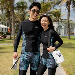 Women Rashguard Swimsuit Long sleeve swimsuit Sun Protection Surfing Suit Fitness Sport Set Couples bathing suits glittet