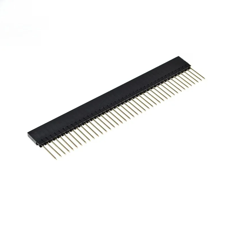 5 sztuk 1x40 PIN jeden rząd prosto trzpień żeński nagłówek 2.54MM PITCH PIN długi 12MM złącze paska gniazdo 1*40 40 pin 40 P pc104 — zdjęcie 2