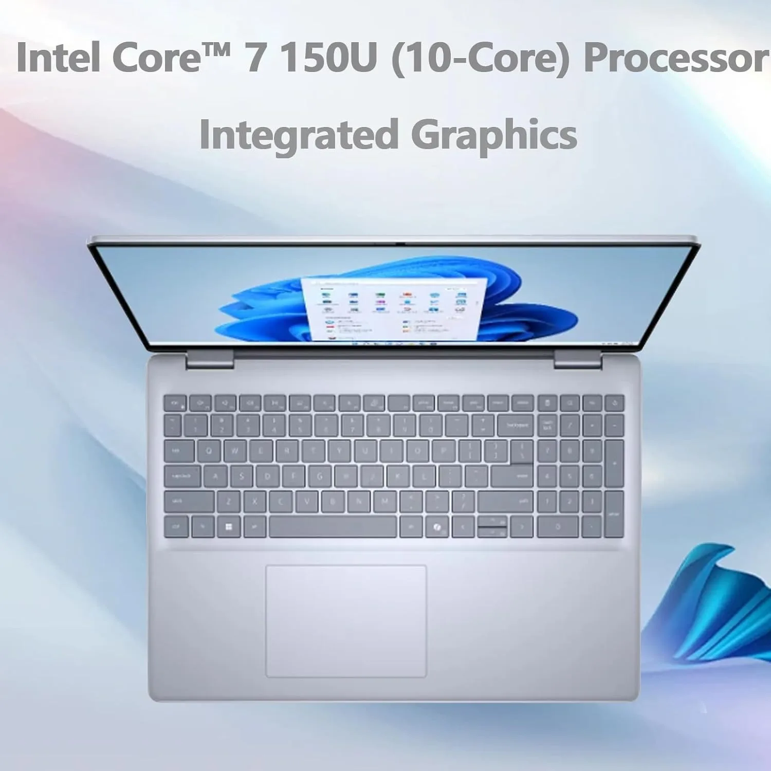 كمبيوتر محمول Dell Inspiron بشاشة 16 بوصة FHD+ تعمل باللمس، Intel Core 7 150U، ما يصل إلى 64 جيجابايت رام DDR5 2 تيرابايت SSD، إضاءة خلفية، بصمة الإصبع، Windows 11 Home #2