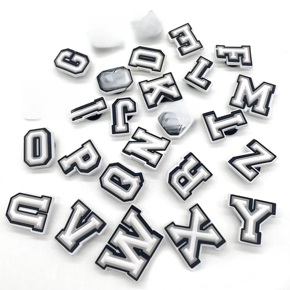 Breloques de chaussures, décorations pour 1 pièce, épingles à lettres de l'alphabet, pour garçons, filles, enfants, femmes, cadeaux de noël, accessoires de chaussures