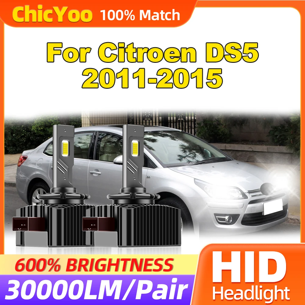 

30000LM HID Xenon Lights 120W Turbo Auto Headlamp Bulbs 6000K White LED Car Lamps For Citroen DS5 2011 2012 2013 2014 2015