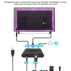 Die leichte Emittentdiode der RGB -Bildschirmfarbsynchronisation an Alexa/Google/TV -Box 6 Hauptverkaufspreis Alexa - №4