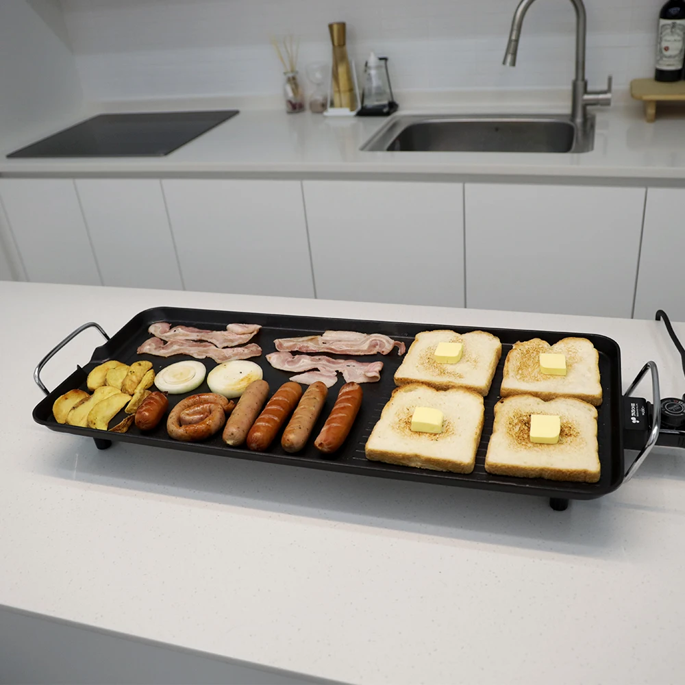 مجموعة كاملة من الشواية الكهربائية مع حقيبة مخصصة ، فن المطبخ ، بنفسجي