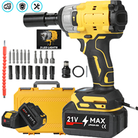 21V Cordless Brushless Impact Wrench 800N.M 1/2 Inch Electric Impact Gun Screwdrivers Power Tool for Car Fire/Truck/Bolt Cover