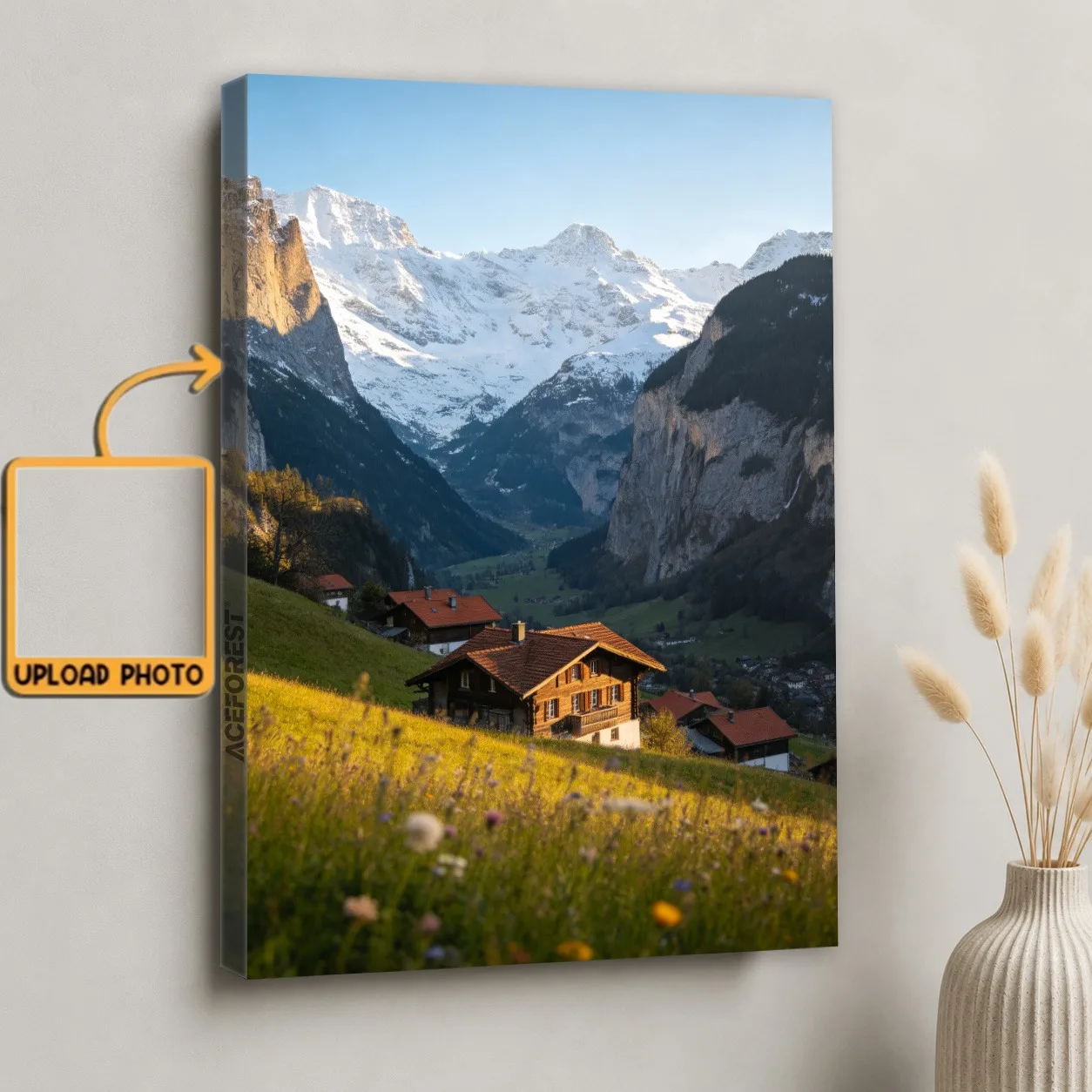 1 personalized framed canvas wall, canvas photo custom photo print, Halloween decoration, upload your own photo