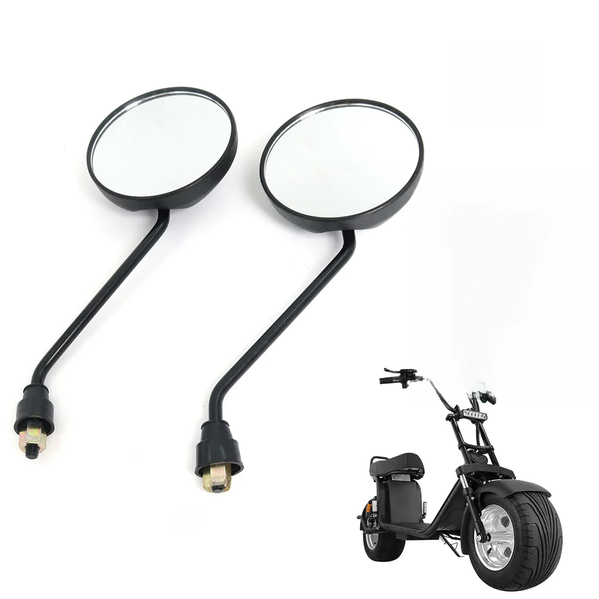 AliExpress Electric Scooter Motorcycle Bike Reverse Mirror 8mm Rearview Universal For Citycoco Electric Scooter Harley Electric Scooter