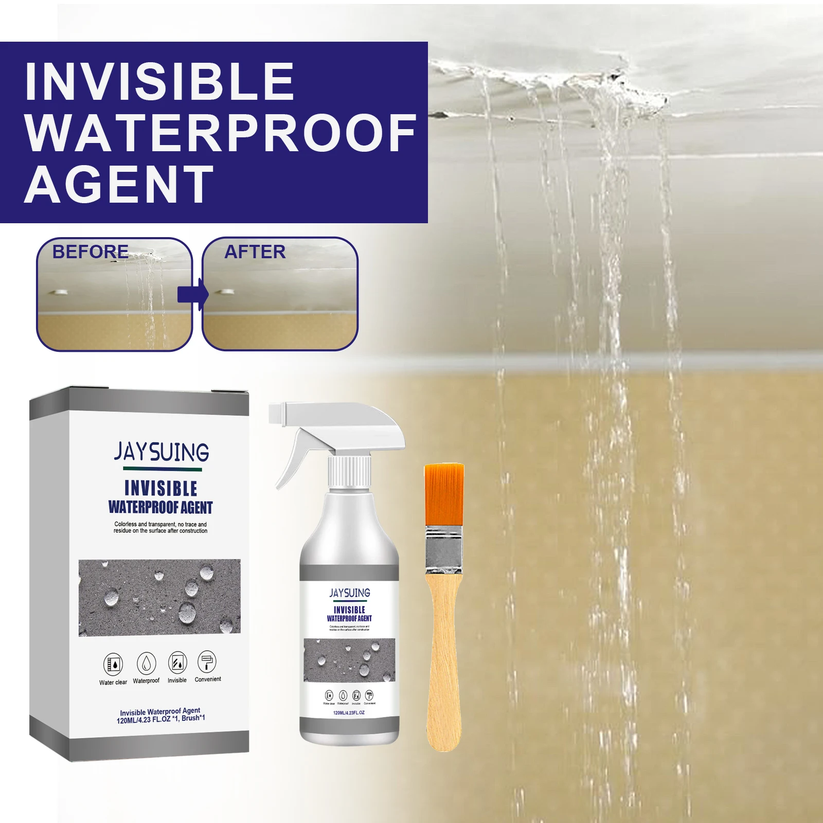 Jaysuing Invisible Waterproof Agent Insulating Sealant Super Strong Bonding Sealant Clear Transparent Anti-Leakage Coating Glue