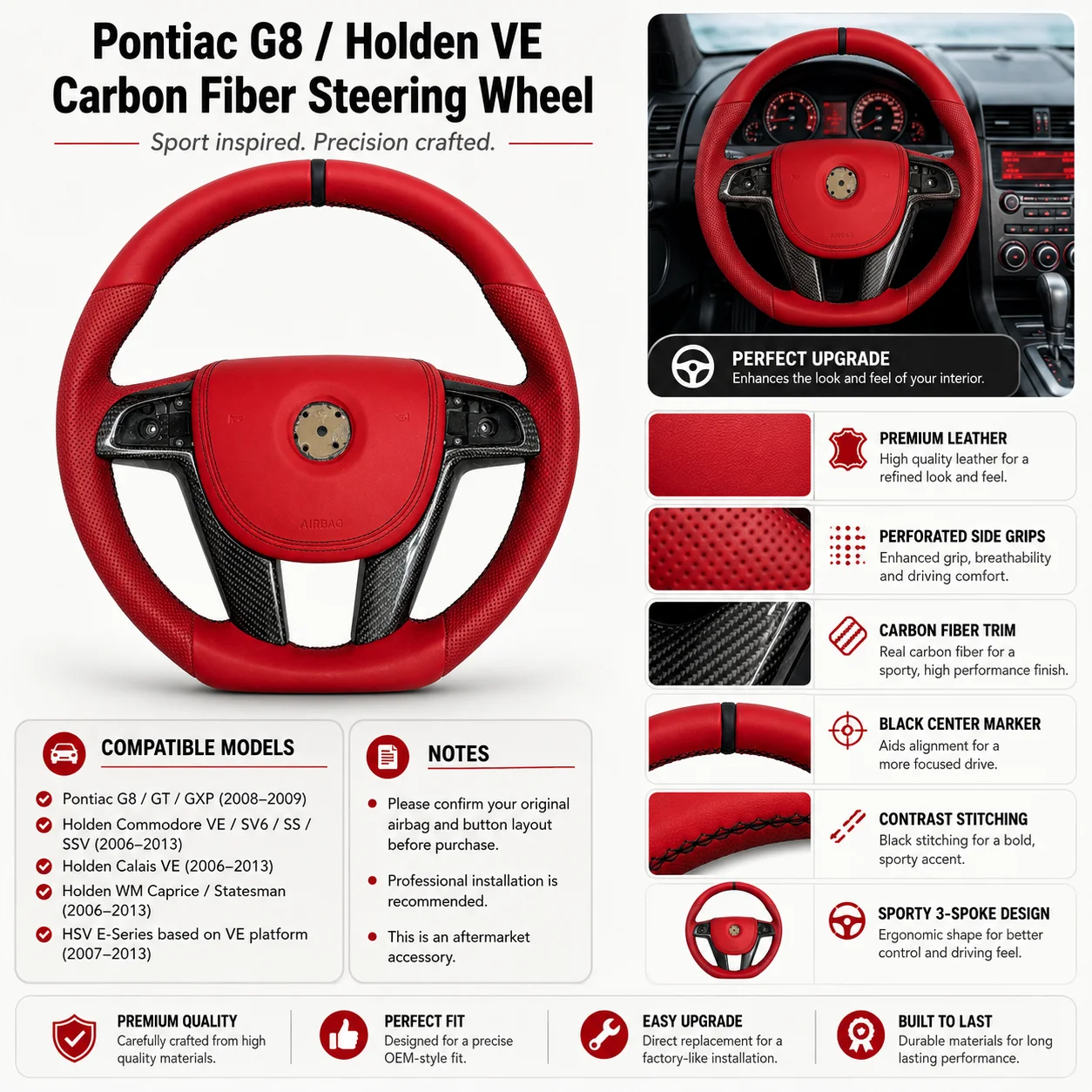 For Holden VE Pontiac G8 GT HS - Car Accessories For Steering Wheel ulasan dan harga