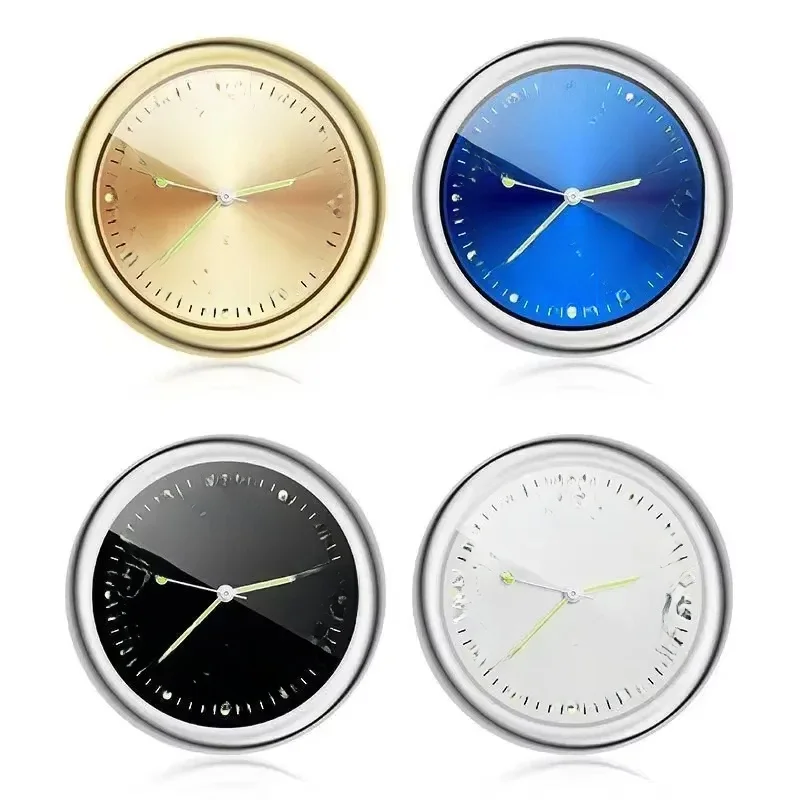 Luminous zegar samochodowy samochody wewnętrzny przyklejany zegarek mechanika zegary kwarcowe ozdoba samochodowa 40mm Mini zegar cyfrowy — zdjęcie 2