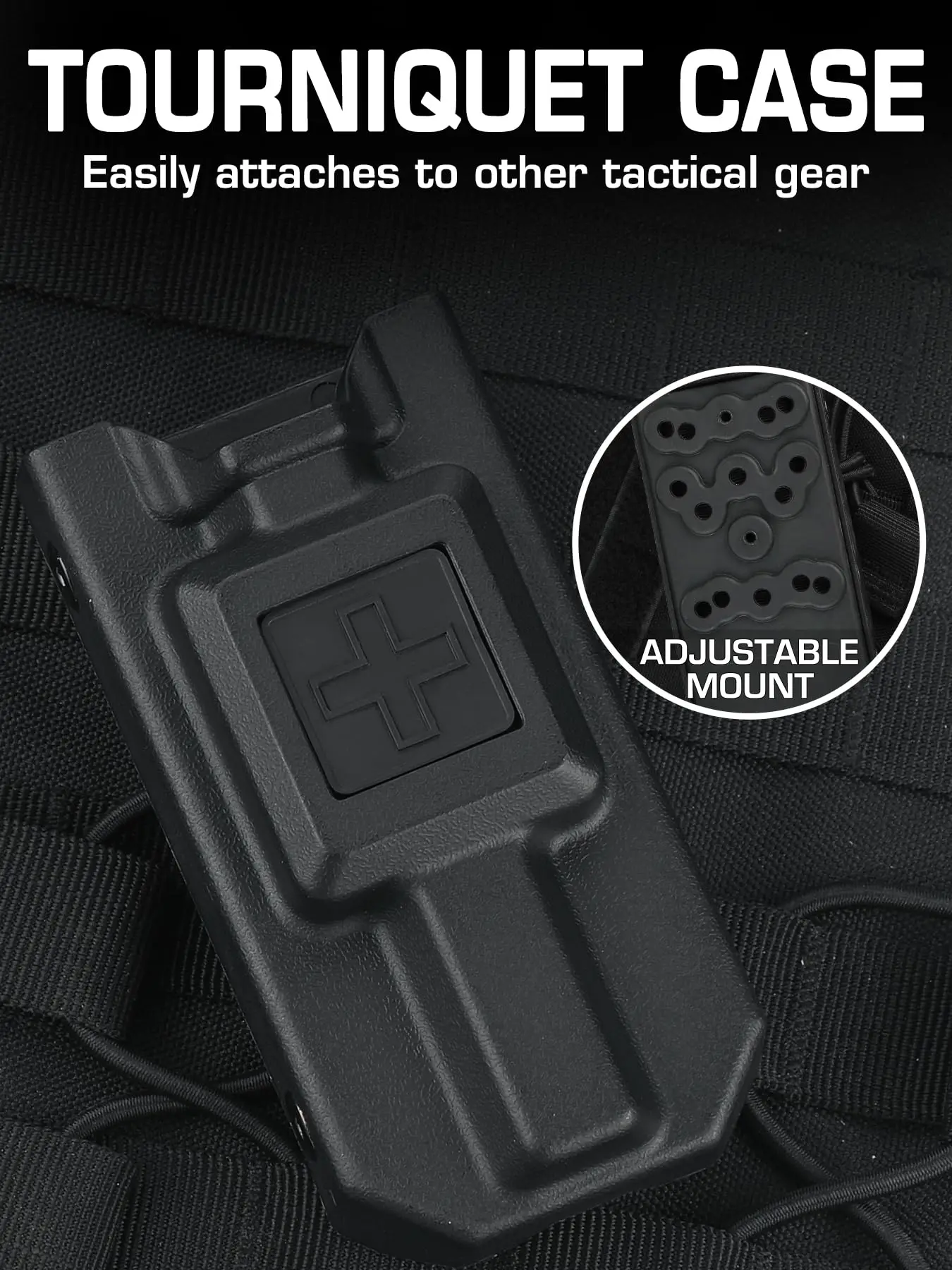 Tourniquet Holder with Tactical Holster Adapter Mount,Tourniquet Pouch Kit Police Gear Accessories Outdoor Emergency Supplies - view 2