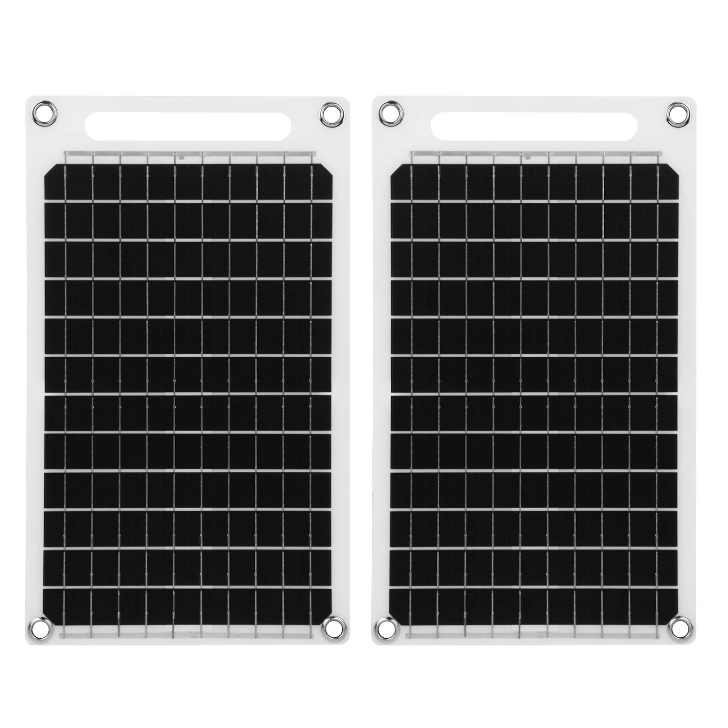 2PCS-Solar Panel 10W-5V Lightweight Portable Mini USB Solar Charger for Phones,Power Banks,Outdoor,Camping,Hiking,Backpacking