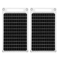 2PCS-Solar Panel 10W-5V Lightweight Portable Mini USB Solar Charger for Phones,Power Banks,Outdoor,Camping,Hiking,Backpacking