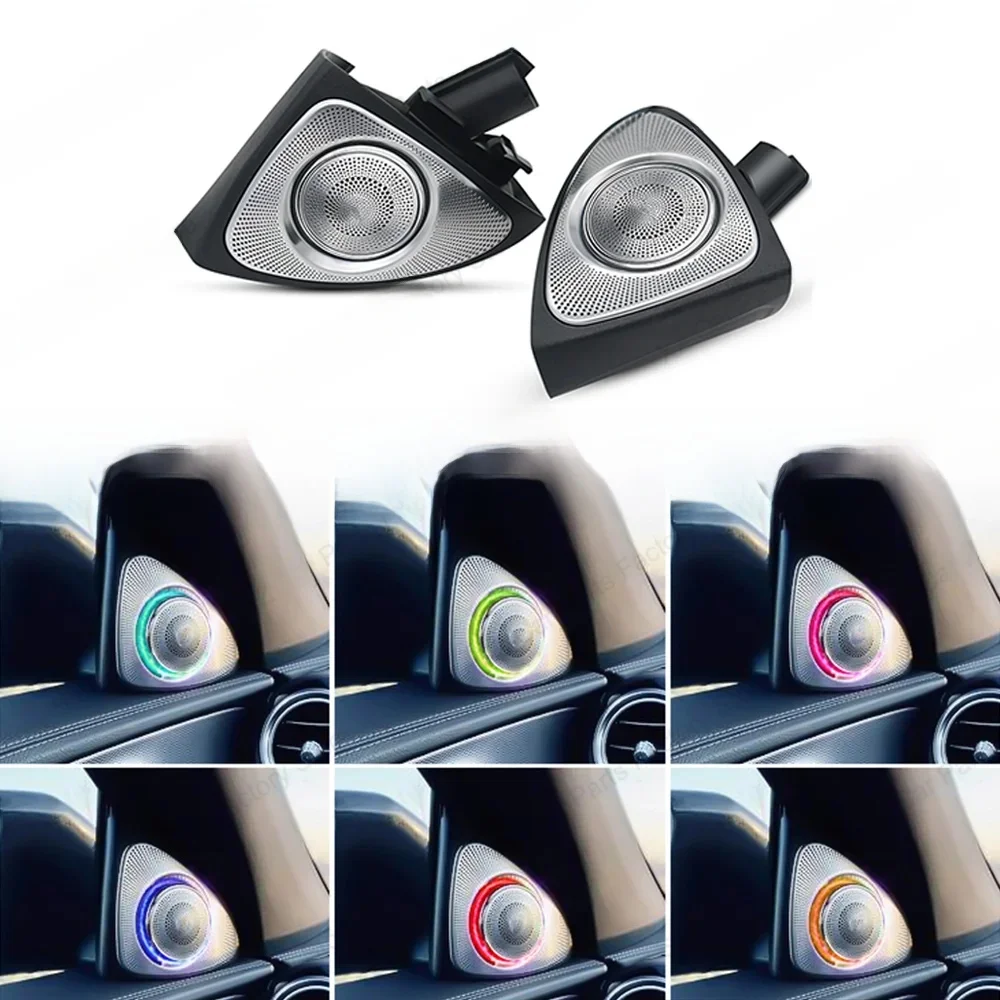 Voor Mercedes-benz C Glc E S W205 W213 W222 X253 64 Kleuren Led Roterende Tweeter Speaker Rgb Led Omgevingslicht 3d Hoorn Accessoire - afbeelding 2