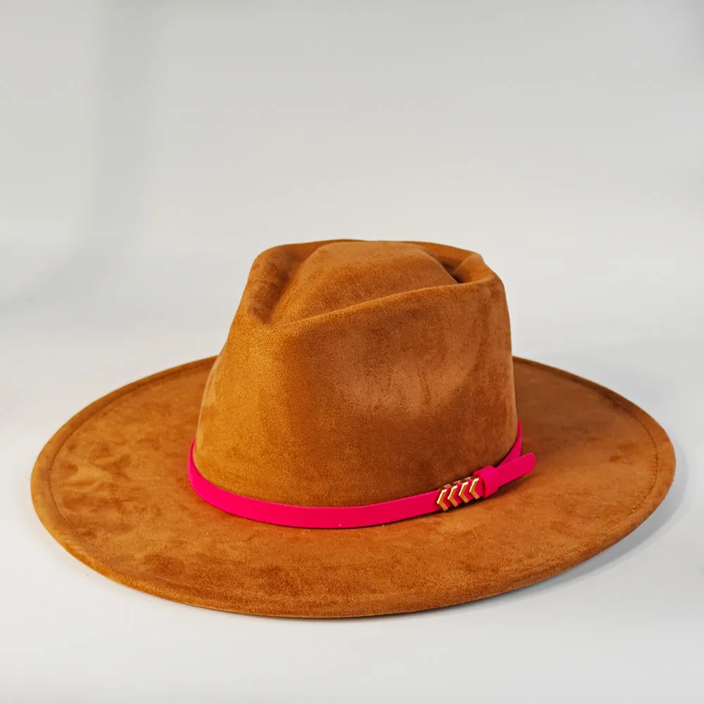 arrow crown Suede hat men Women fedora wide brim arrow top hat wholesale church hats art Felt Hat Top Hat for customization