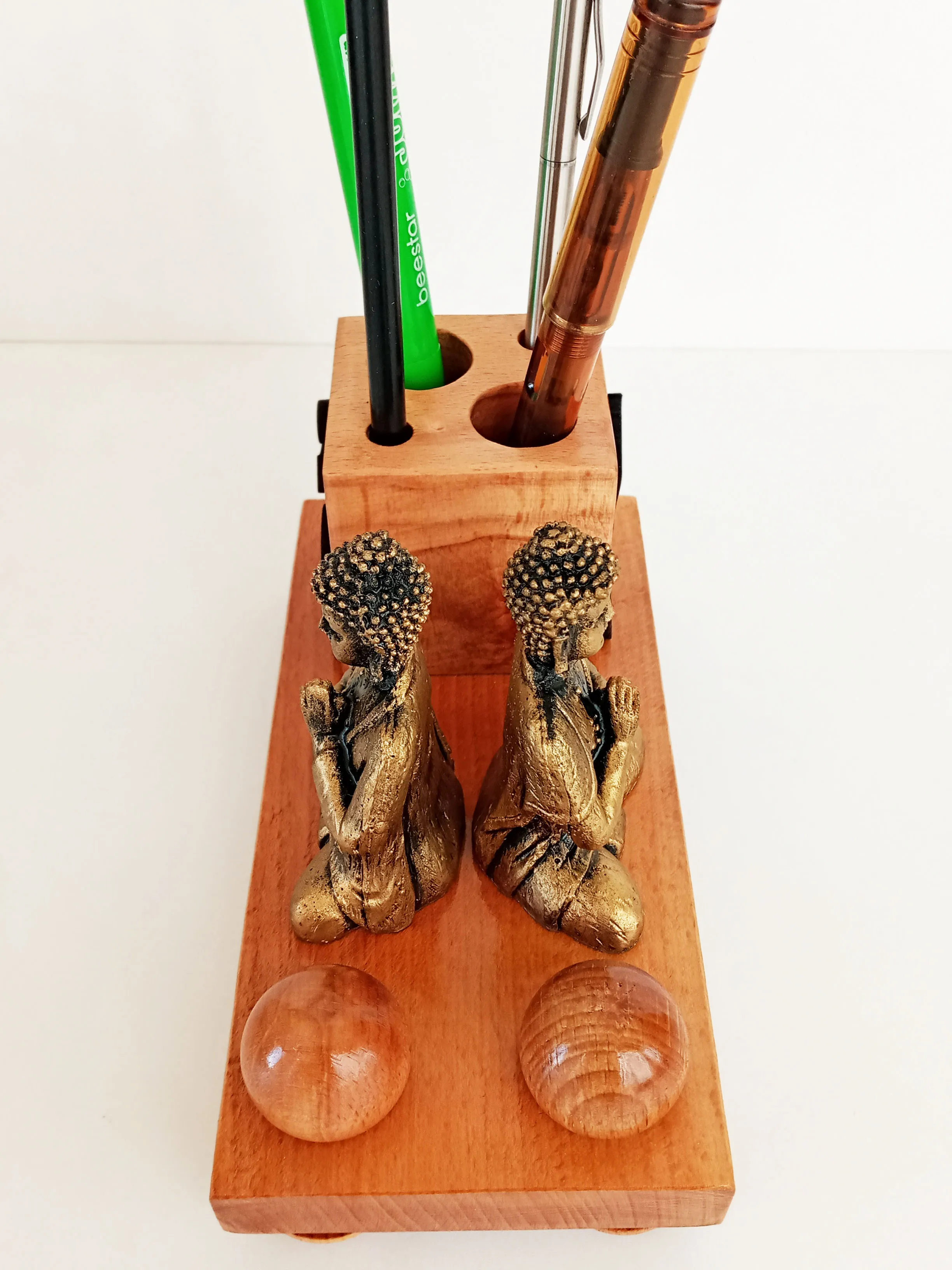 Portapenne Buddha decorativo