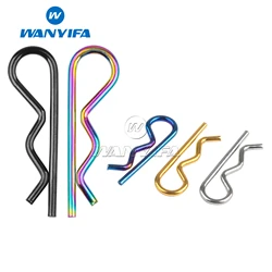 Wanyifa Titanium R-Type Spring Cotter Pin Wave Shape Split Clip Clamp Hair Tractor Pin for Car Motor Bicycles