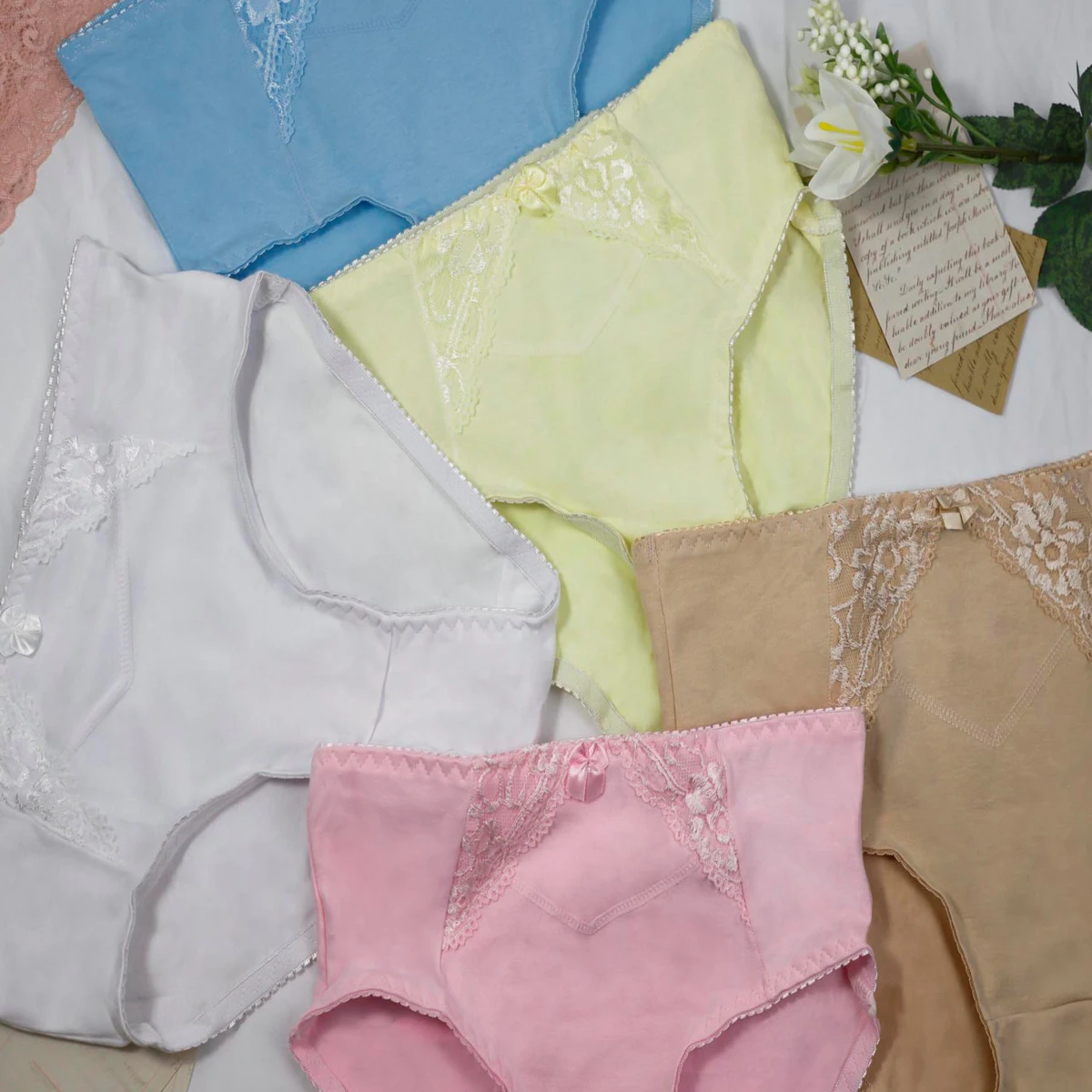 3 PCs Women's Sexy High Waist Solid Women's Breathable Lingerie Panties