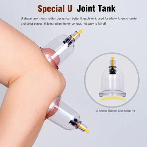 Imagen 2 del producto Juego de terapia de ventosas, medicina china, fisioterapia, tarros de ventosas al vacío, aparato, ventosas profesionales, masaje con tarro de tubo