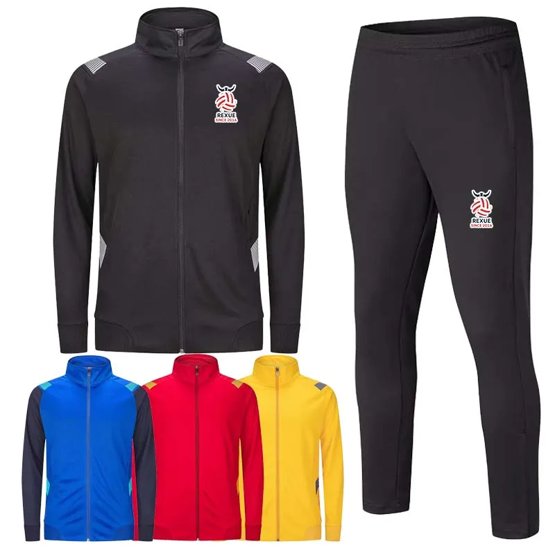 

Men Long Zip Football Training Tracksuit For Men/Women Sportwear Quick-dry Breathable High Quality Jacket Set New Arrival