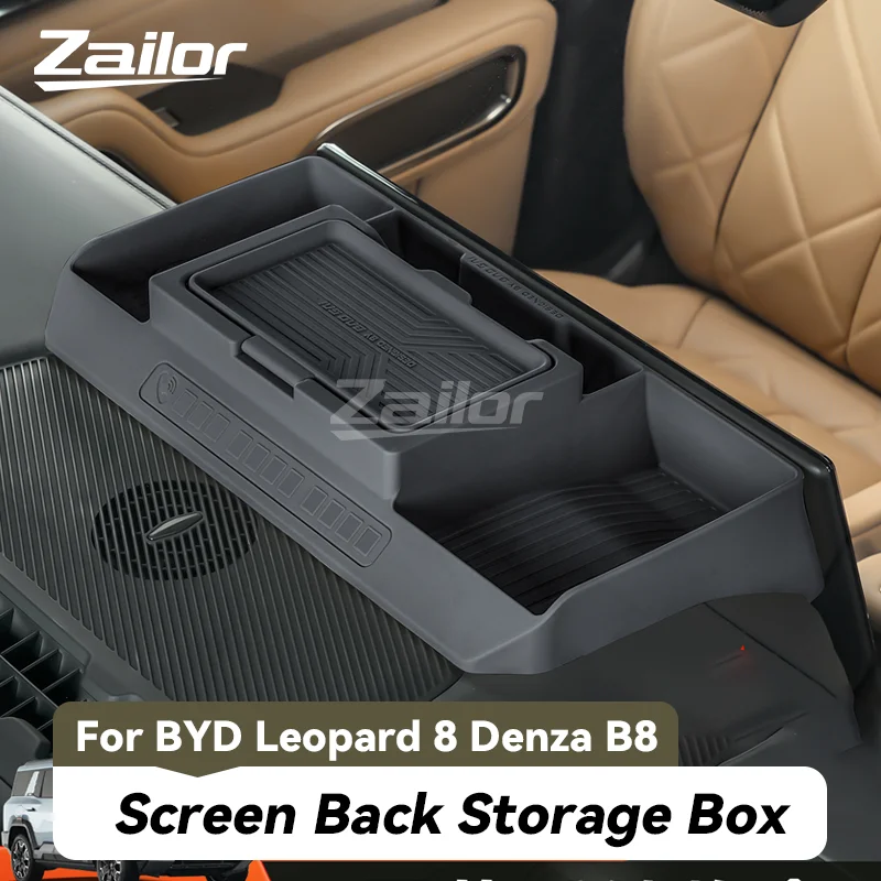 Pour BYD Leopard 8 Denza B8 écran arrière boîte de rangement Console centrale écran tableau de bord organisateur plateau boîte voiture accessoires Bao8