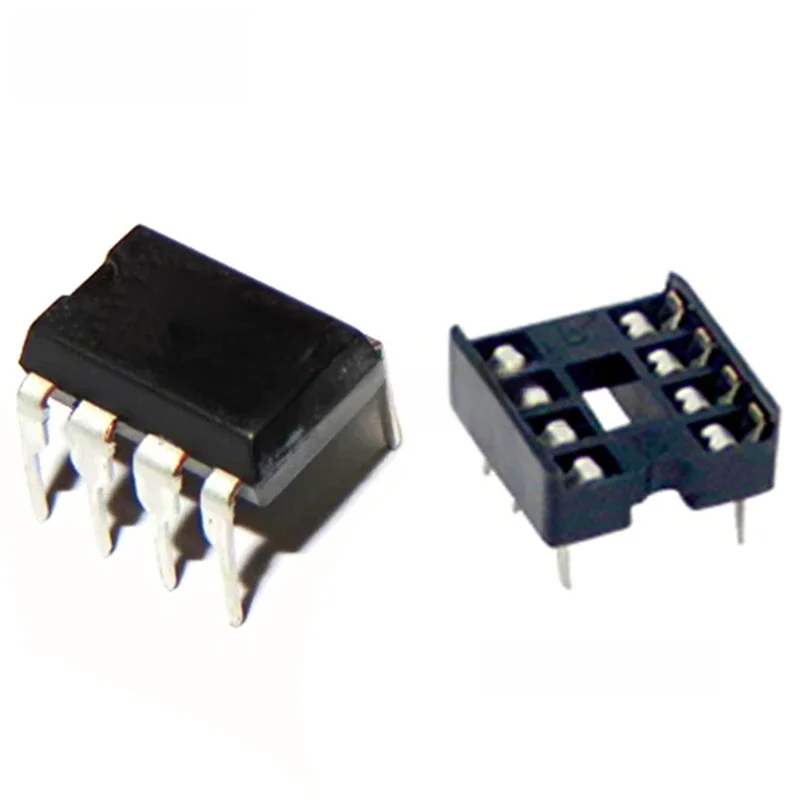 20 pièces, (10 chacune) NE555 NE555P IC 555 puce d'oscillateur de programmation de minuterie et prises DIP 8 broches