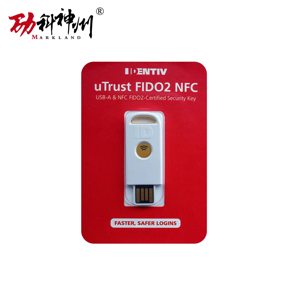 Chave de segurança Identiv uTrust FIDO2 NFC+ USB-A (FIDO, FIDO2, U2F, PIV, TOTP, HOTP, WebAuth)