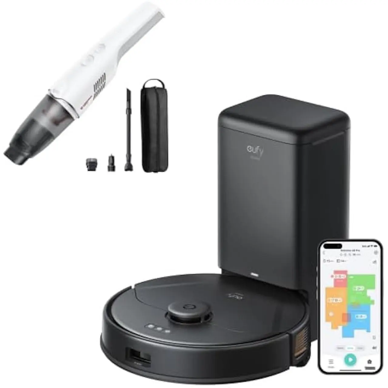 

GREAT DEAL FOR eufy X8 Pro Robot Vacuum Self-Empty Station-Black-OS-OBE-M113 NEW