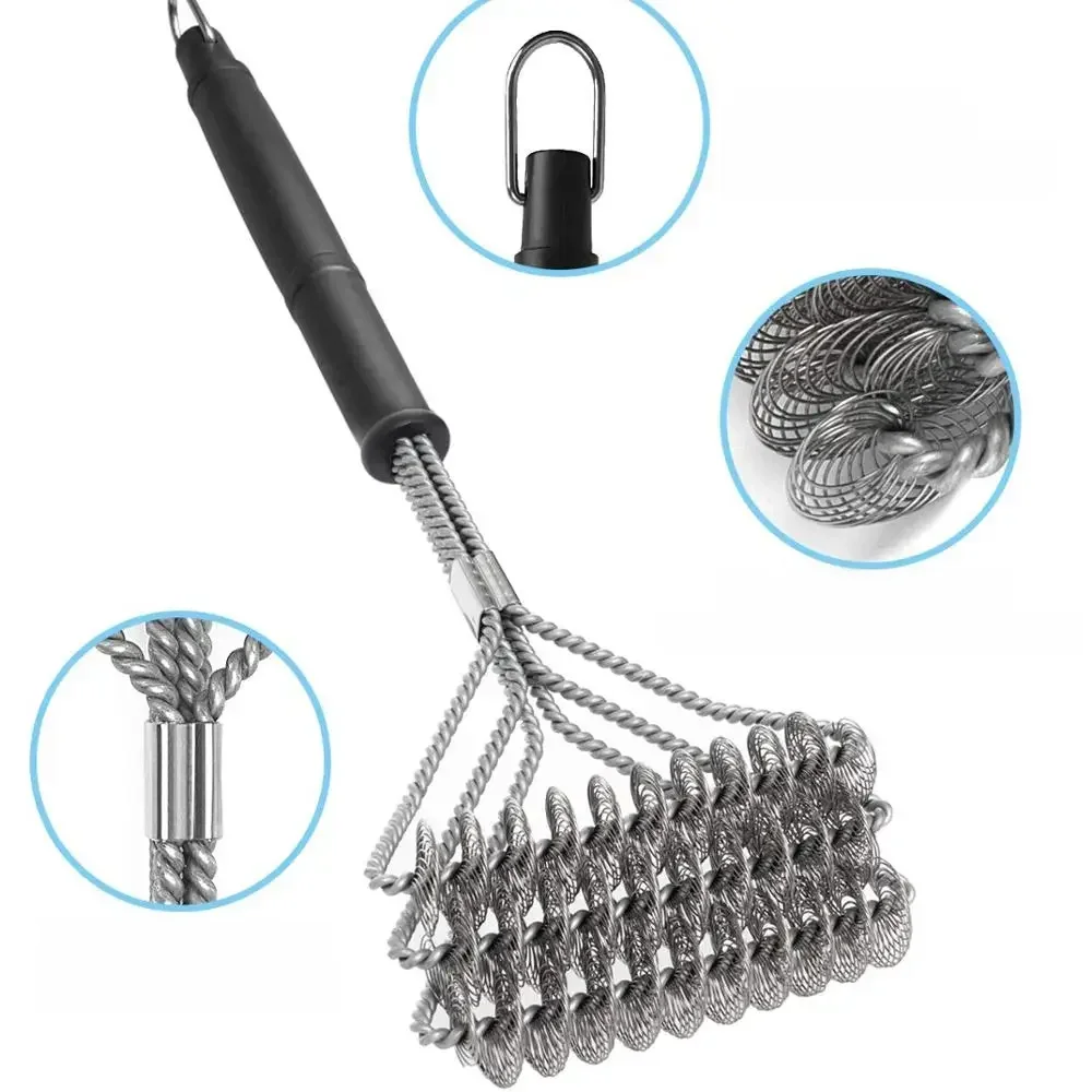 Accessoires pour Barbecue, brosse pour Barbecue, poils métalliques en acier inoxydable, brosses propres, taches antiadhésives, graisse, outils de cuisine pour Barbecue