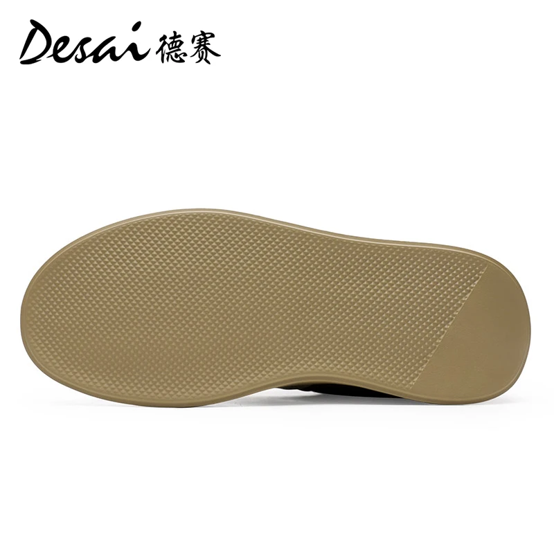 Desai Thick Sole Board Shoes Men\'s Summer New Genuine Leather Lightweight Casual Shoes Retro Versatile Breathable ShoeDS3007