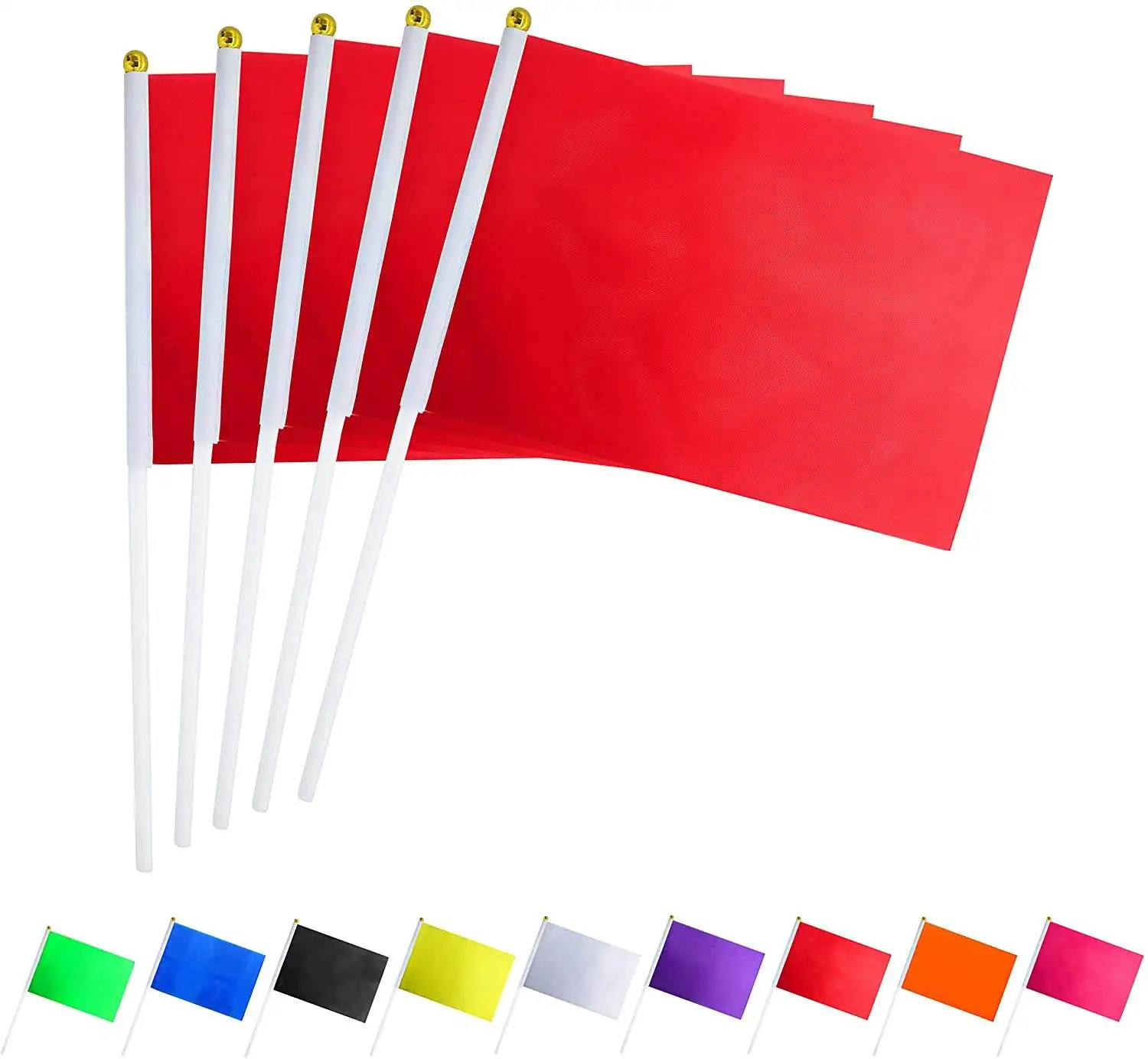 Custom 12x18 Inches Hand Waving Flag Personalized Wooden Hand Flag Sticks