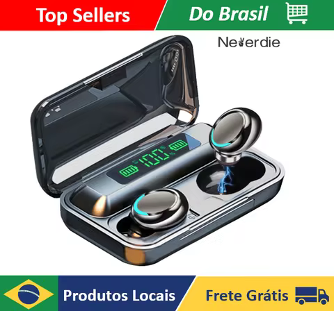 Fone De Ouvido Bluetooth Tws M10 F9 C/ Power Bank Tela Digital - Neverdie Store