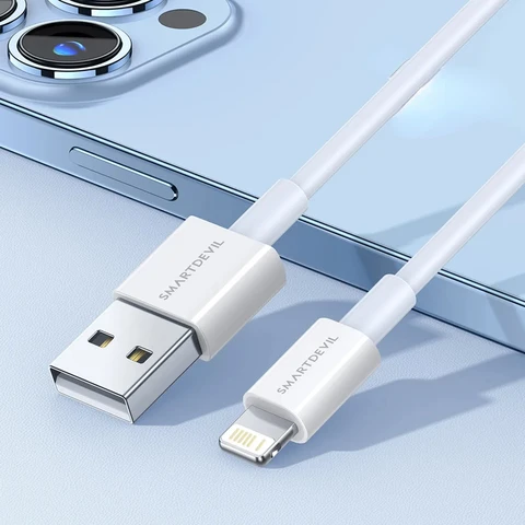 USB-кабель SmartDevil 20 Вт для iPhone 14 11 12 13 Pro Max 8 Plus X Xr, быстрая зарядка, синхронизация данных для iPad, iPod, Lightning, 3A 3,0 — фото товара