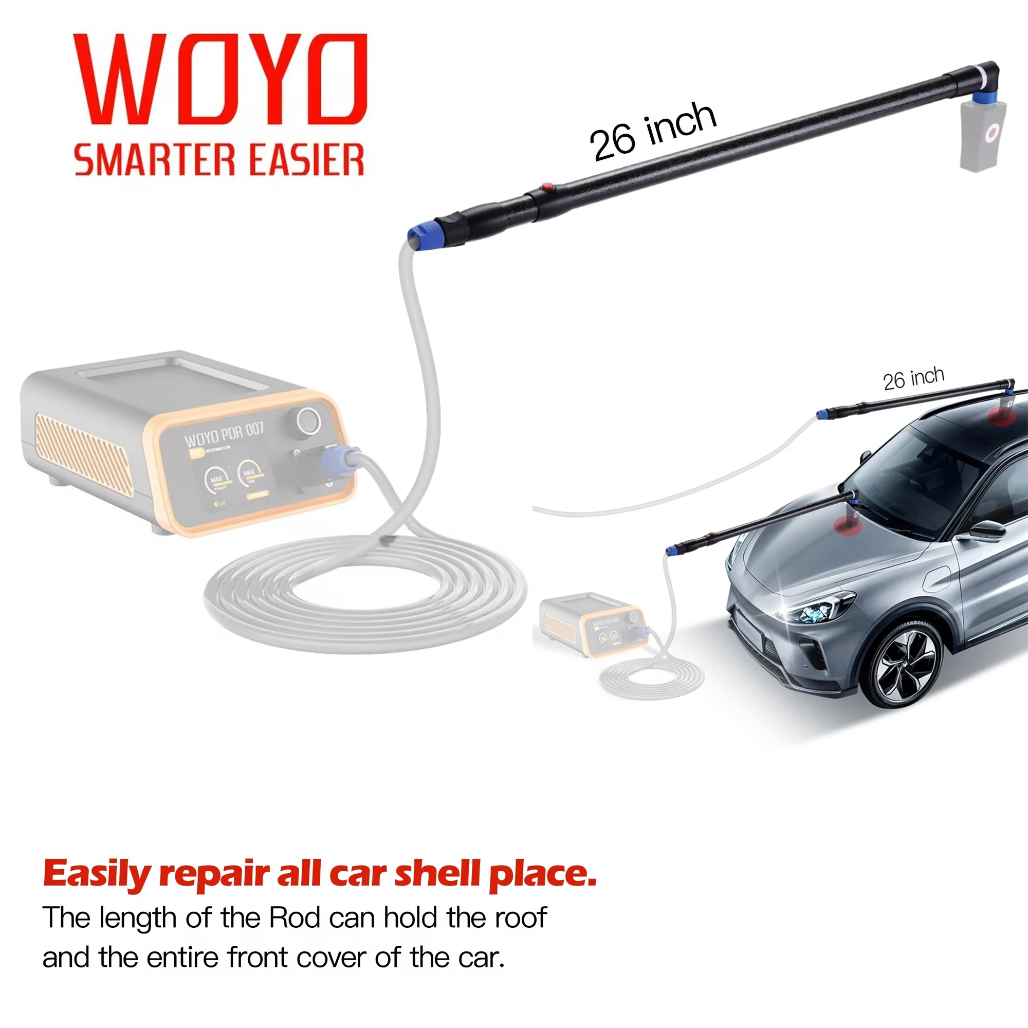 WOYO Extension Rop 28 inch Car Dent Repair Tool for WOYO PDR007 HOTBOX Induction Heater PDR 007 Repair Car Shell