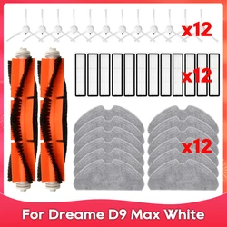 Fit For ( Dreame D9 Max White ) Roller Side Brush Hepa Filter Mop Cloths Rag Robot Vacuum Cleaner Accessory Spare Part