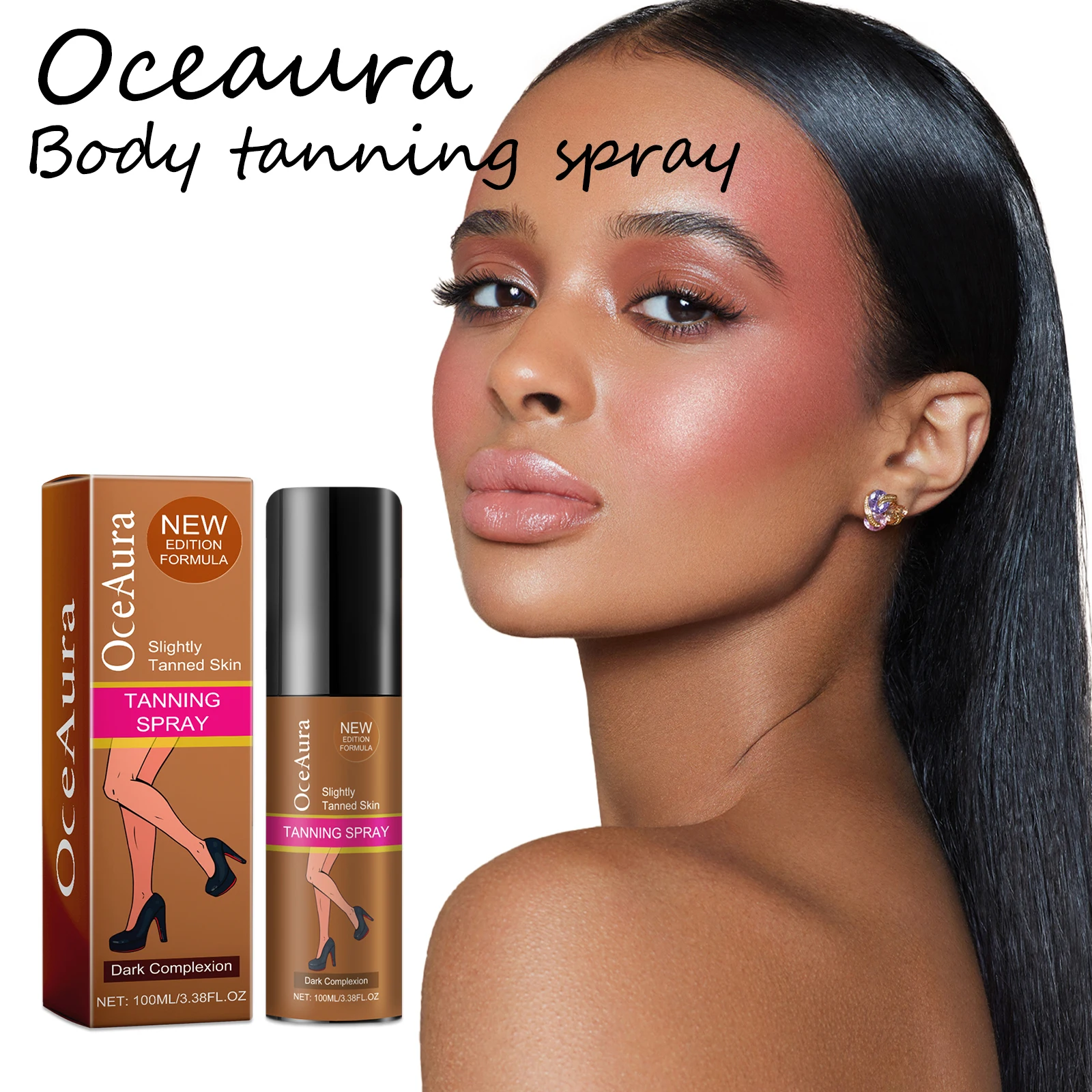 

Oceaura Body Tanning Spray Quick Bronzing Brown Skin Sunless Self Solarium Tanning Prevent Sunbrun Moisturizing Tanning Mist