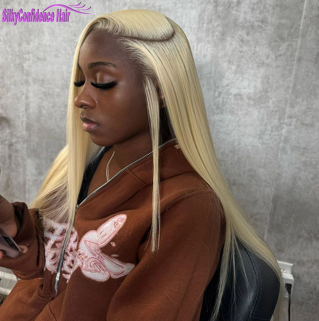 

Блонд прямой парик 613 HD с прозрачной фронтальной частью 13x6, бразильские прямые парики с кружевной передней частью, 40 дюймов, 100% натуральные человеческие волосы