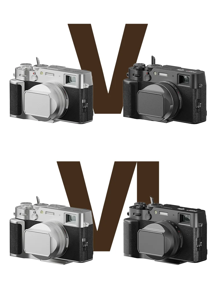 YC cebula Fujifilm X100V uchwyt uchwyt na kciuk zestaw do nagrywania wideo Quick Release L płyta ściskacz skóra tekstury L uchwyt klatka zestaw