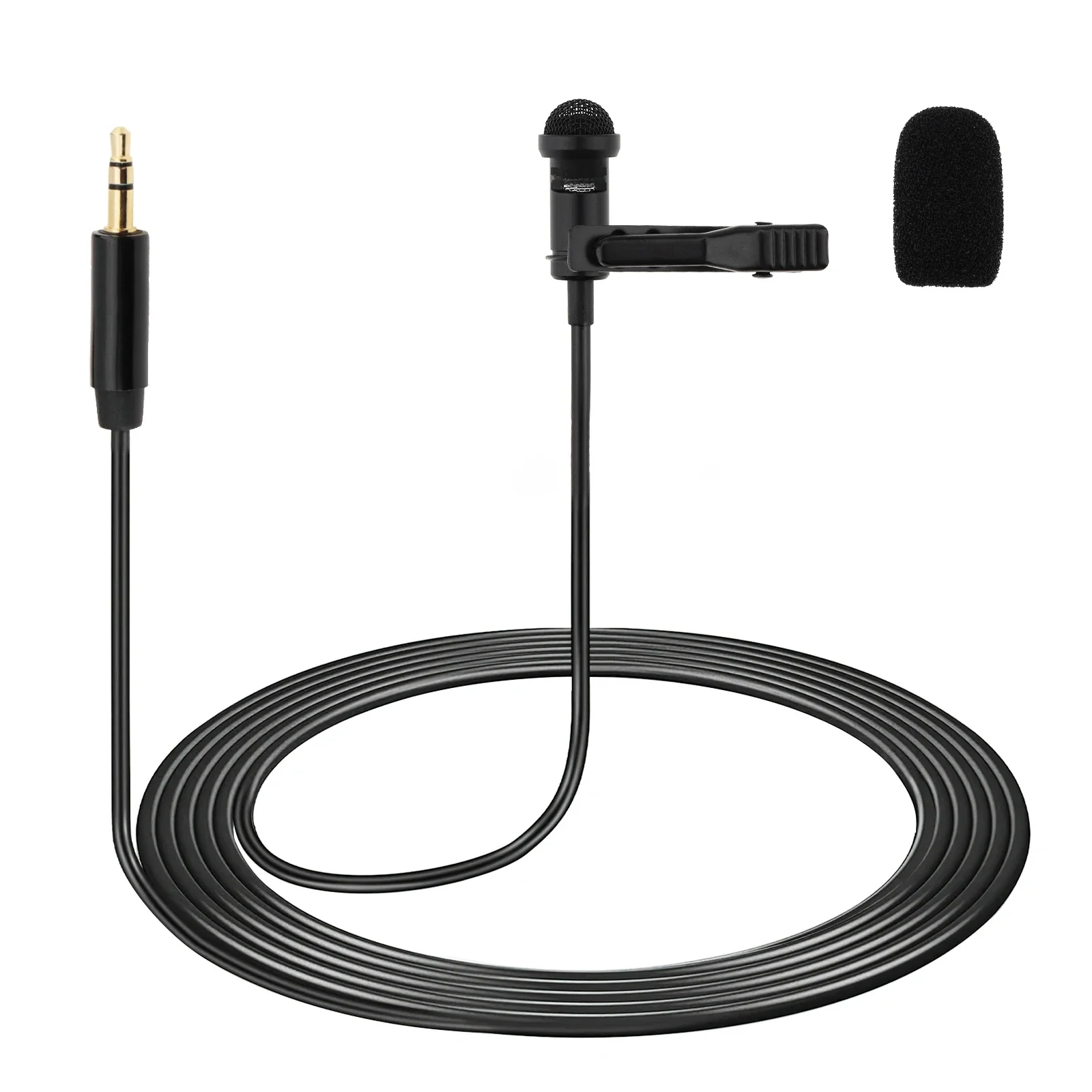 Czarne mikrofony Lavalier pasujące do mikrofonu DJI 2/3 Rode Wireless Pro / Wireless GO 2, dookólnego mikrofonu Lav Lapel do noszenia — zdjęcie produktu 7