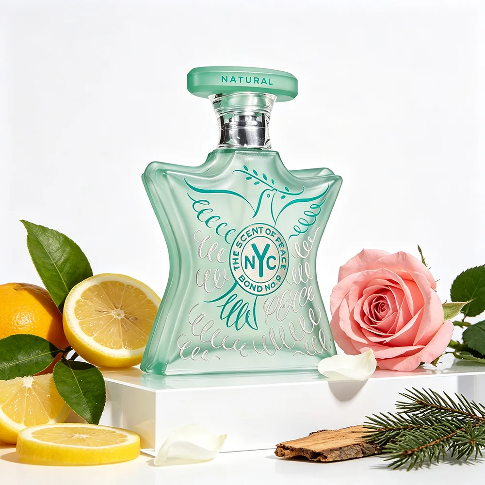 Bond No.9 The Scent of Peace Natural Perfume 100ml Women Eco Chic Citrus Scent Lemon Blackcurrant Top Notes Raspberry Rose Damascena Heart Cedarwood Musk Base Long Lasting EDP Natural Vegan Gift Box view 7