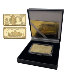 Ouro banhado a ouro barra de beleza bullion estados unidos da américa 100 dólar folheado barra de búfalo 50usd lembrança presentes