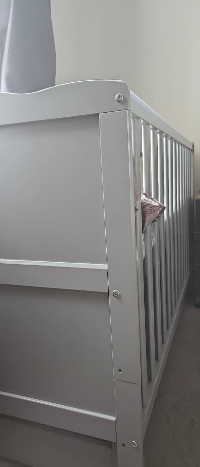 mcc direct Wooden Baby Cot Bed & Drawer & Aloe Vera Mattress (Orlando Drawer) photo review