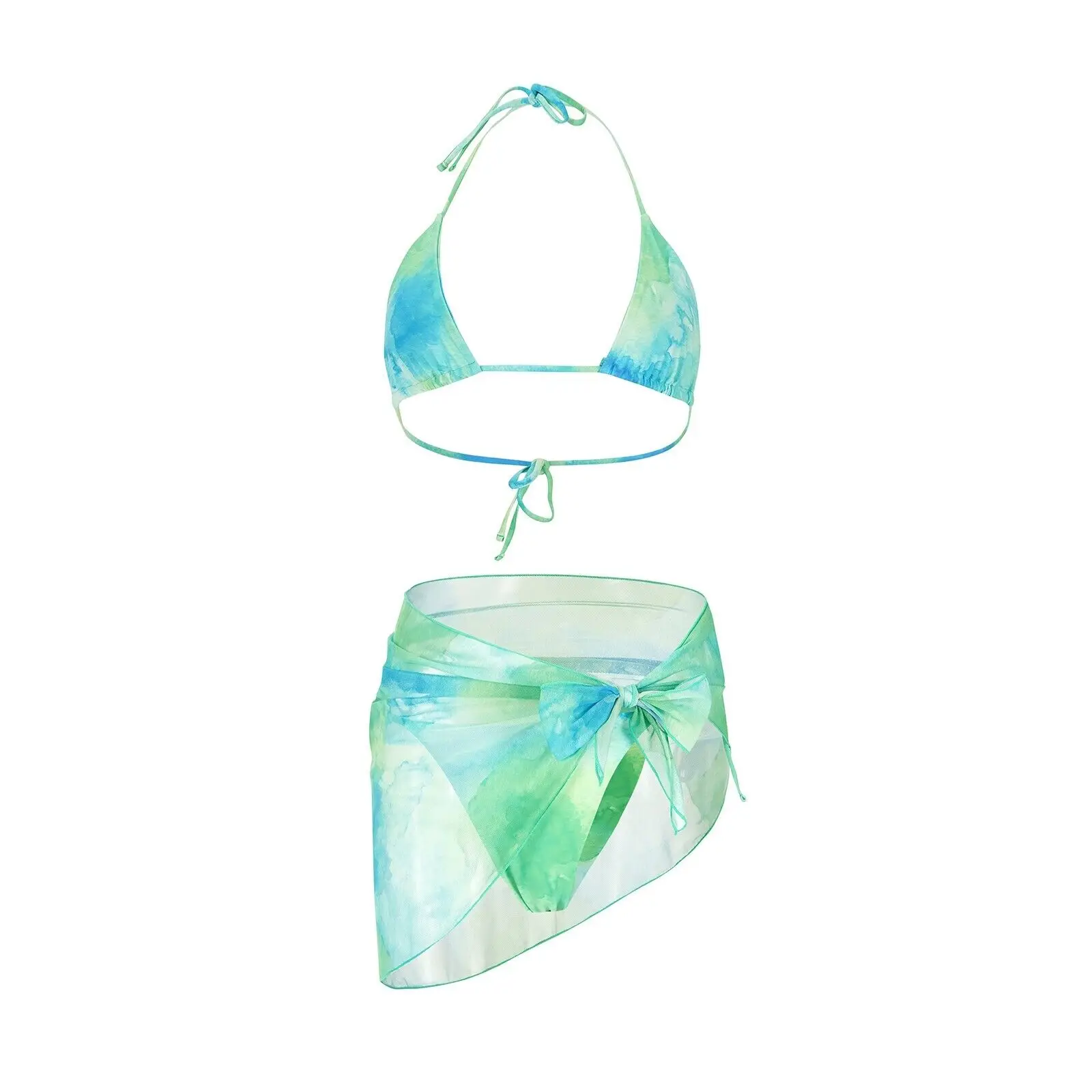 3-teiliges Set Bikini-Badeanzug, Badeanzüge für Damen, sexy, mit Vertuschung, Badebekleidung, Strandurlaub, Bräunungs-Badeanzug