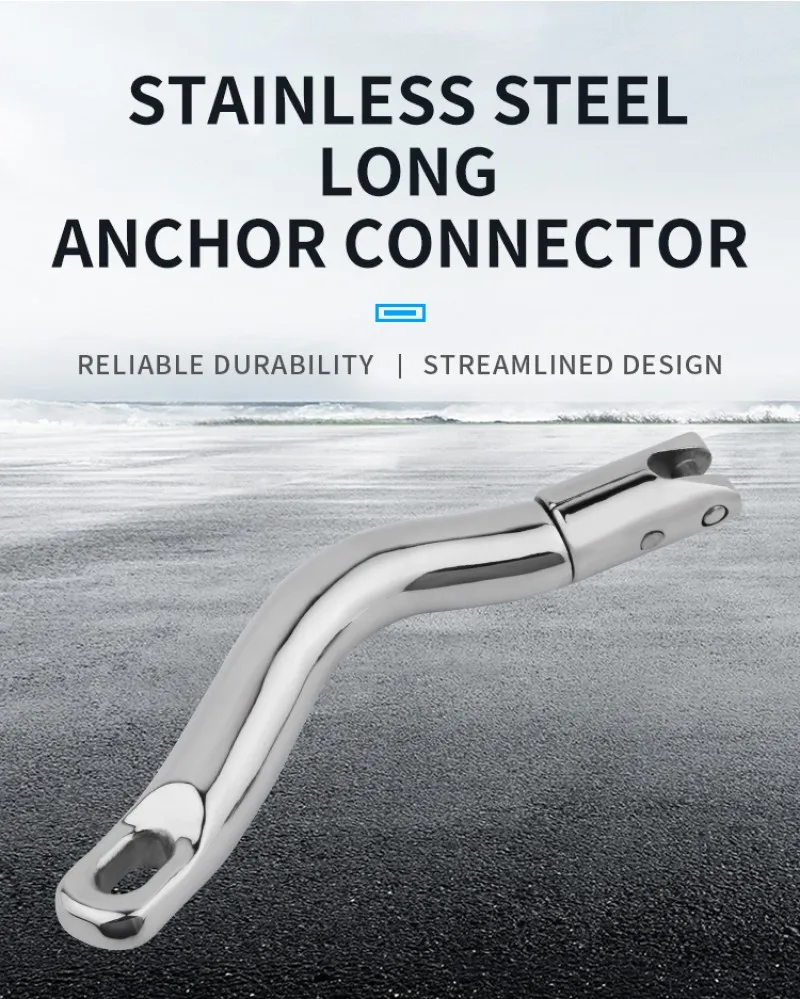 Boat Anchor Twist Connector Stainless Steel 316 Long Swivel Anchor Chain Connector For 6-8mm Chain