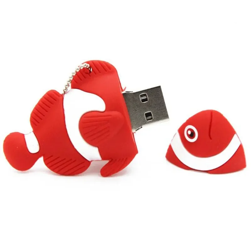 Niedlicher Cartoon-Tier-Fisch USB-Stick Speicherstick Pen Drive Pendrive 4GB 8GB 16GB 32GB 64GB U-Disk