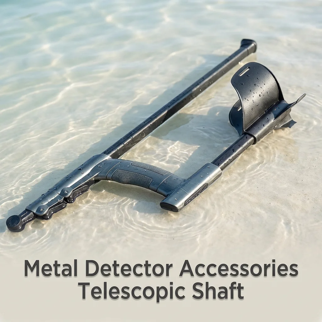 Black Telescopic Rod Metal Detector Accessories Adjustable Armset Handle Shaft for Gold Metal Detector Search Coil