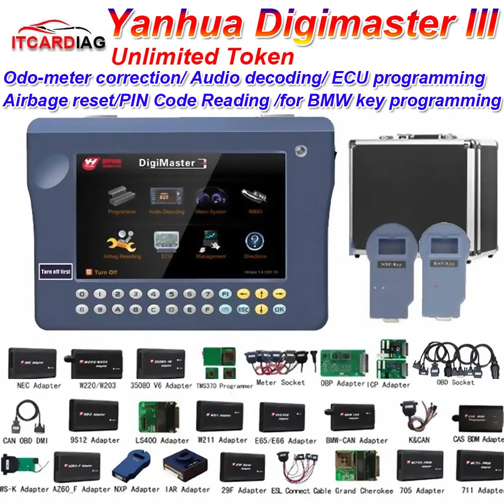 Original Yanhua Digimaster III Unlimited Token Digimaster 3 for B-MW CAS1/CAS2/CAS3/CAS4+ Cluster Calibration/Key Programming