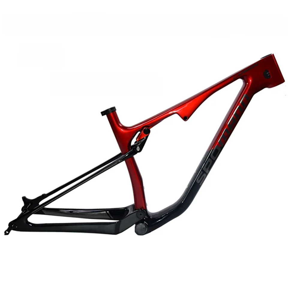 AliExpress NONE Hot Sell All-Terrain Cross Mountain Down Hill Bicycle Fully Suspension Carbon Fiber Frame 29er MTB Thru Axle 12x148mm