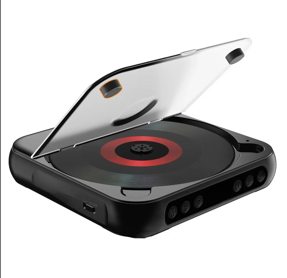 Draagbare Bluetooth Cd-Speler USB-C Snel Opladen Cadeau Voor Studie Muziek Grootouders Zwart - afbeelding 2
