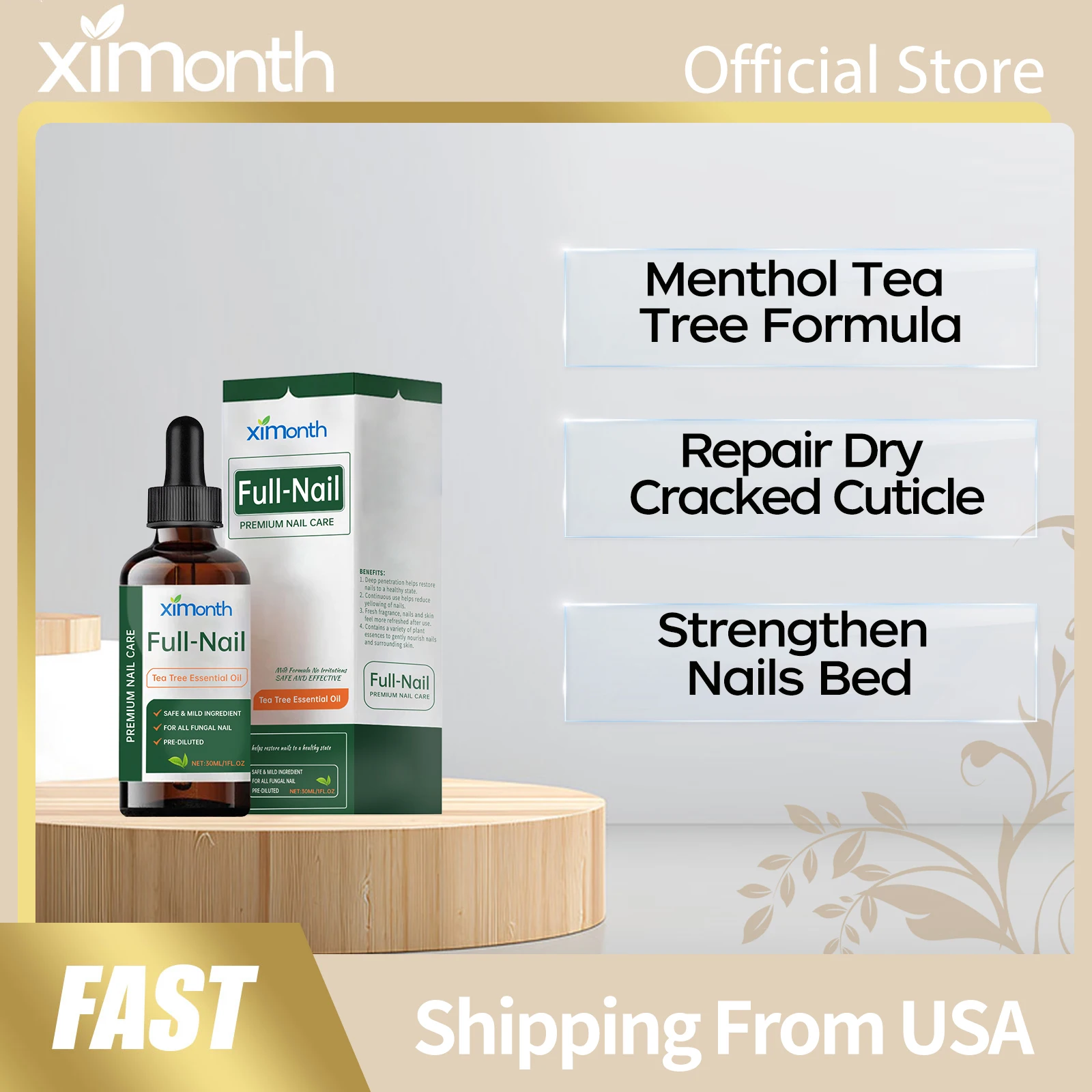 Menthol Nail Care Drops Nourish Nail Bed Repair Dry Cracked Cuticle Strengthen Nails Refresh Easy Absorb Tea Tree Cuticle Oils